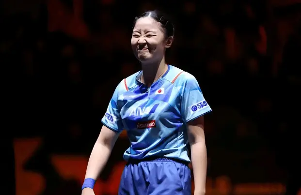 本乒坛小将, 间被放大, 她抽到